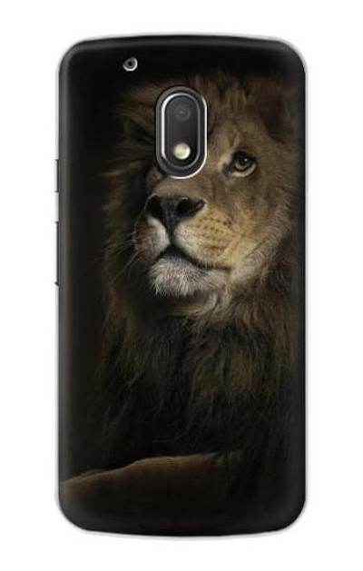 S0472 Lion Case Cover Custodia per Motorola Moto G4 Play