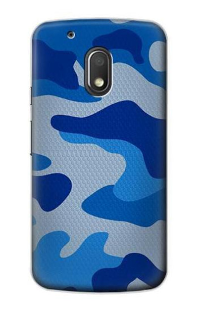 S2958 Army Blue Camo Camouflage Case Cover Custodia per Motorola Moto G4 Play