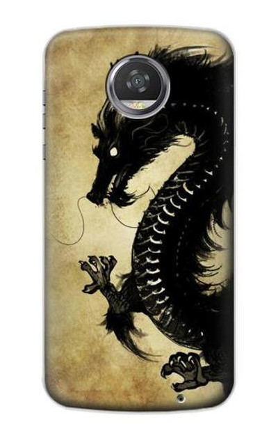 S1482 Black Dragon Painting Case Cover Custodia per Motorola Moto Z2 Play, Z2 Force