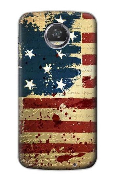 S2349 Old American Flag Case Cover Custodia per Motorola Moto Z2 Play, Z2 Force