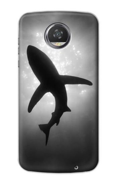 S2367 Shark Monochrome Case Cover Custodia per Motorola Moto Z2 Play, Z2 Force