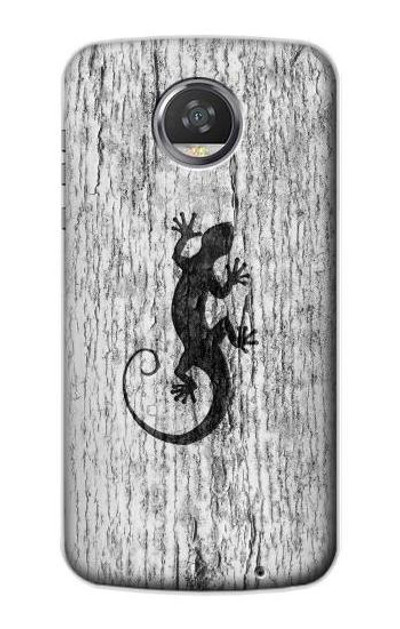 S2446 Gecko Wood Graphic Printed Case Cover Custodia per Motorola Moto Z2 Play, Z2 Force
