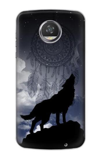 S3011 Dream Catcher Wolf Howling Case Cover Custodia per Motorola Moto Z2 Play, Z2 Force