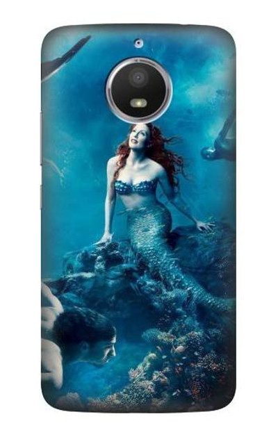 S0899 Mermaid Case Cover Custodia per Motorola Moto E4 Plus