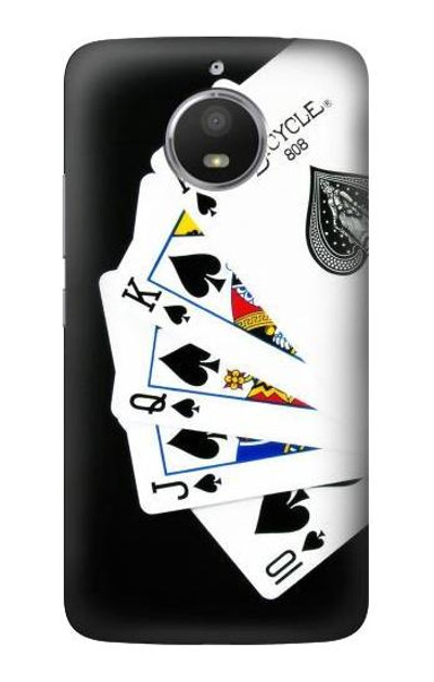 S1078 Poker Royal Straight Flush Case Cover Custodia per Motorola Moto E4 Plus