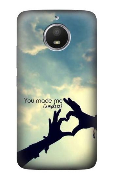 S2640 You Made Me Complete Love Case Cover Custodia per Motorola Moto E4 Plus