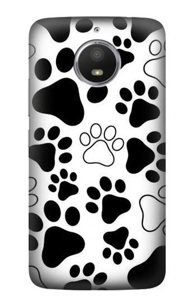 S2904 Dog Paw Prints Case Cover Custodia per Motorola Moto E4 Plus