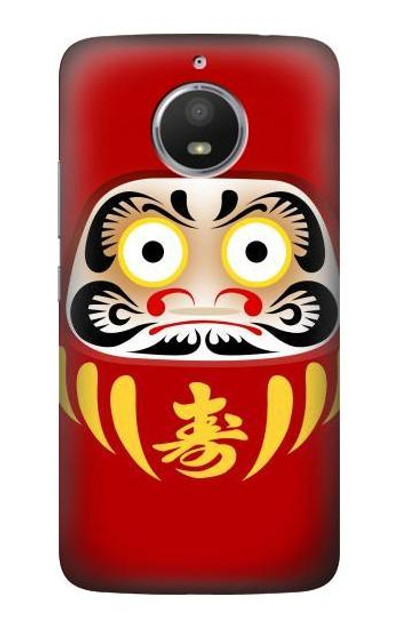 S3045 Japan Good Luck Daruma Doll Case Cover Custodia per Motorola Moto E4 Plus