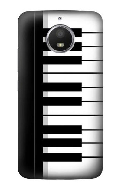 S3078 Black and White Piano Keyboard Case Cover Custodia per Motorola Moto E4 Plus