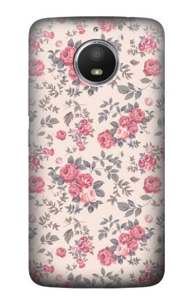 S3095 Vintage Rose Pattern Case Cover Custodia per Motorola Moto E4 Plus