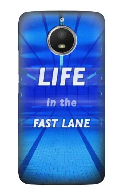 S3136 Life in the Fast Lane Swimming Pool Case Cover Custodia per Motorola Moto E4 Plus