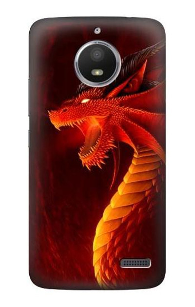 S0526 Red Dragon Case Cover Custodia per Motorola Moto E4