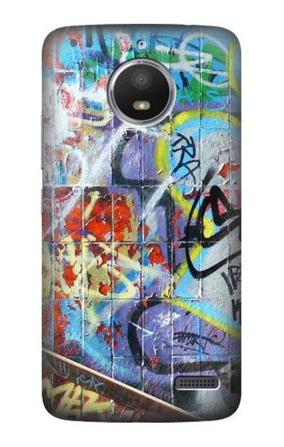 S0588 Wall Graffiti Case Cover Custodia per Motorola Moto E4