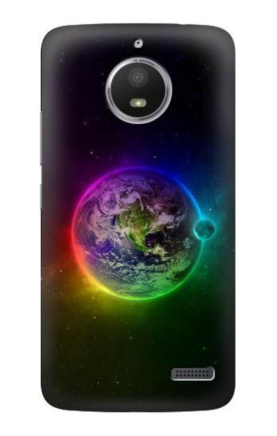 S2570 Colorful Planet Case Cover Custodia per Motorola Moto E4