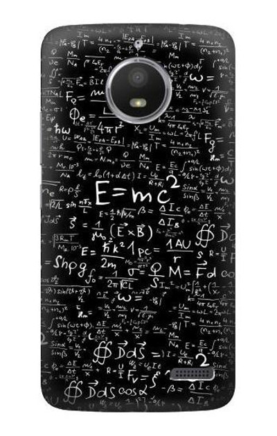 S2574 Mathematics Physics Blackboard Equation Case Cover Custodia per Motorola Moto E4