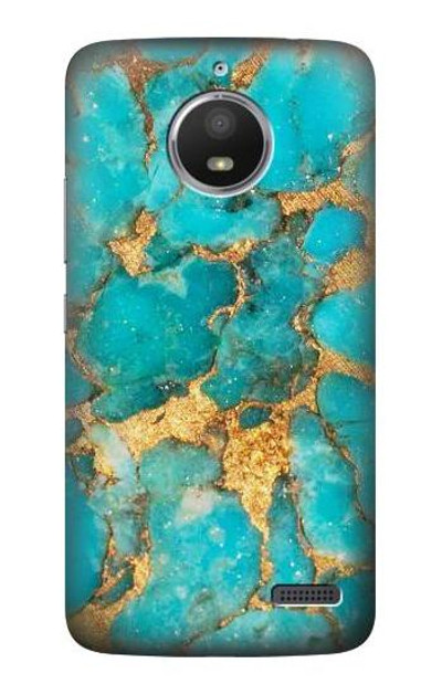 S2906 Aqua Turquoise Stone Case Cover Custodia per Motorola Moto E4