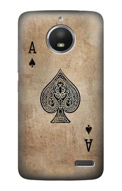 S2928 Vintage Spades Ace Card Case Cover Custodia per Motorola Moto E4