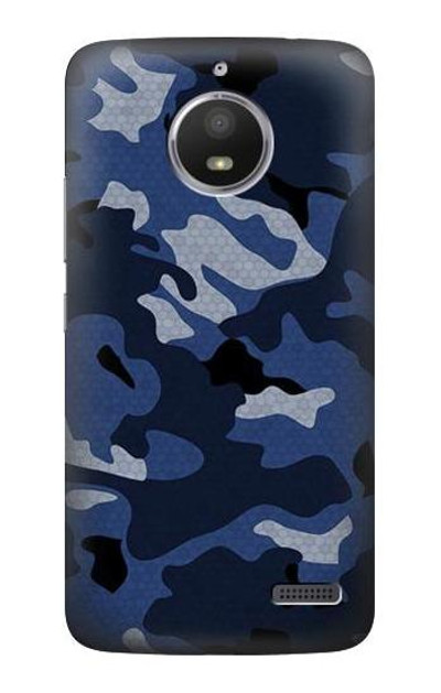 S2959 Navy Blue Camo Camouflage Case Cover Custodia per Motorola Moto E4