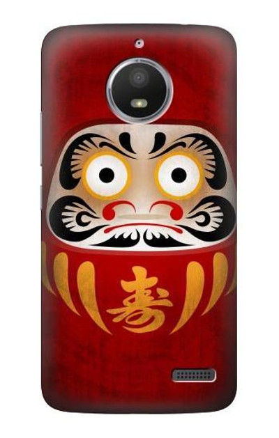 S3023 Japan Good Luck Daruma Doll Case Cover Custodia per Motorola Moto E4