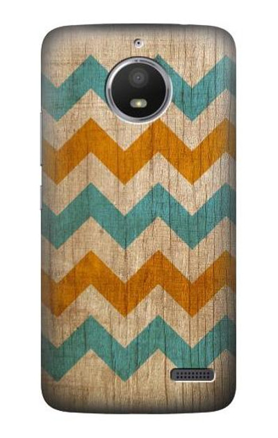 S3033 Vintage Wood Chevron Graphic Printed Case Cover Custodia per Motorola Moto E4