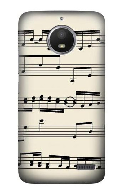 S3082 Music Sheet Case Cover Custodia per Motorola Moto E4