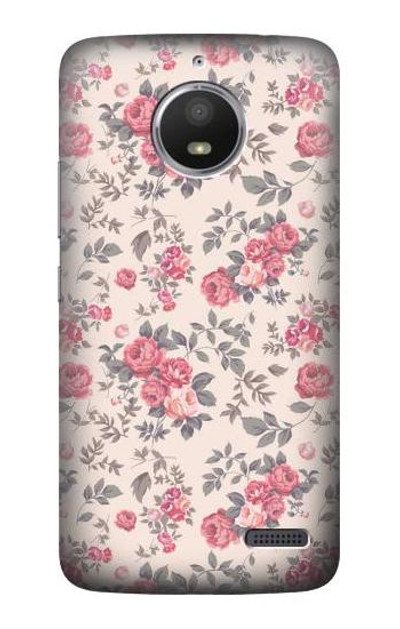 S3095 Vintage Rose Pattern Case Cover Custodia per Motorola Moto E4