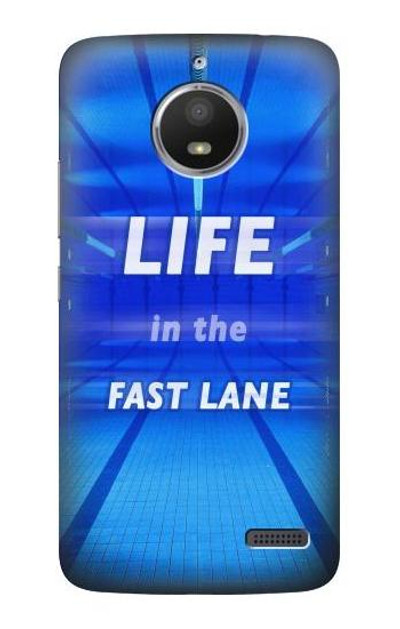 S3136 Life in the Fast Lane Swimming Pool Case Cover Custodia per Motorola Moto E4