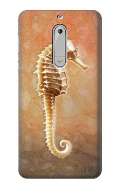 S2674 Seahorse Skeleton Fossil Case Cover Custodia per Nokia 5