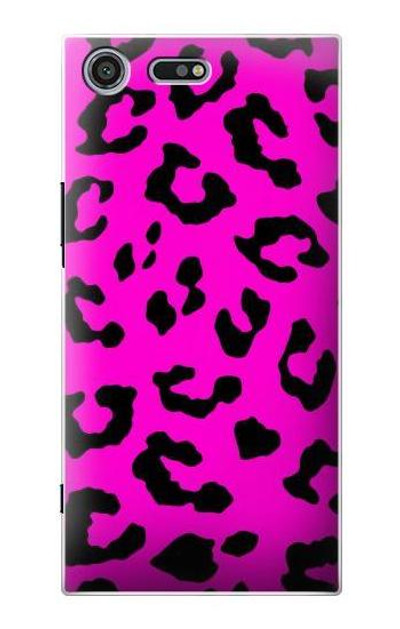 S1850 Pink Leopard Pattern Case Cover Custodia per Sony Xperia XZ Premium