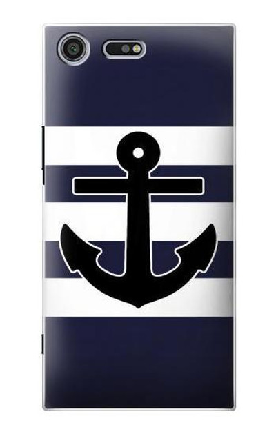 S2758 Anchor Navy Case Cover Custodia per Sony Xperia XZ Premium