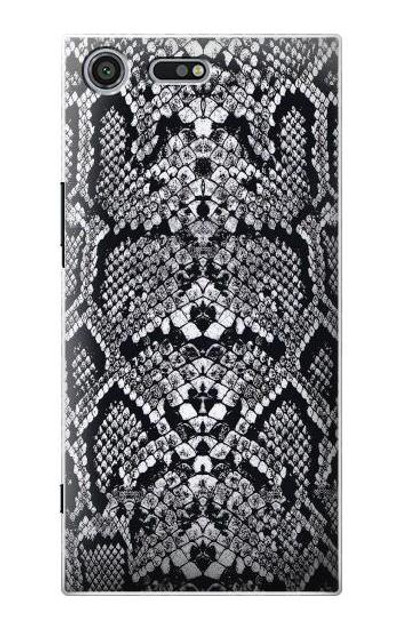 S2855 White Rattle Snake Skin Graphic Printed Case Cover Custodia per Sony Xperia XZ Premium