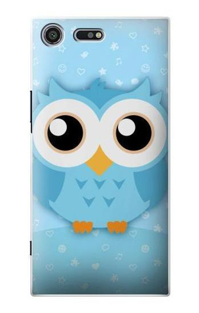 S3029 Cute Blue Owl Case Cover Custodia per Sony Xperia XZ Premium