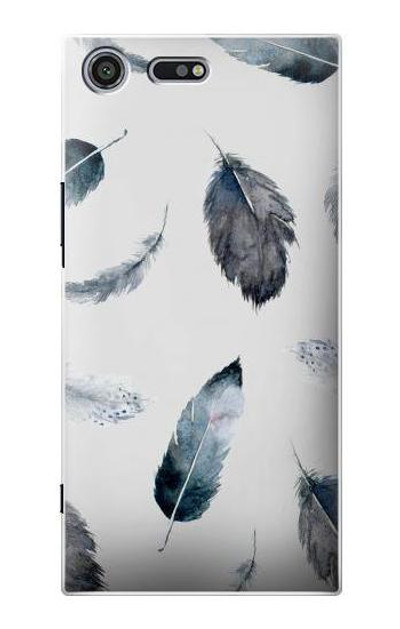 S3085 Feather Paint Pattern Case Cover Custodia per Sony Xperia XZ Premium