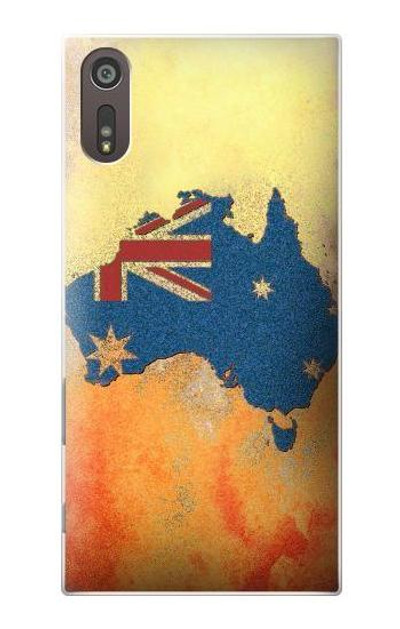 S2494 Australia Flag Map Rock Texture Case Cover Custodia per Sony Xperia XZ
