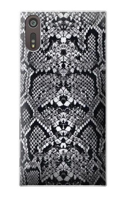 S2855 White Rattle Snake Skin Graphic Printed Case Cover Custodia per Sony Xperia XZ