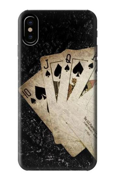 S3231 Vintage Royal Straight Flush Cards Case Cover Custodia per iPhone 7, iPhone 8