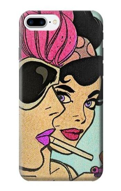 S3171 Girls Pop Art Case Cover Custodia per iPhone 7 Plus, iPhone 8 Plus