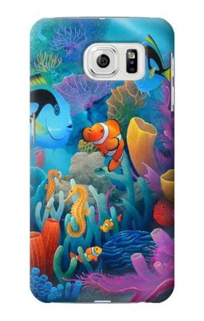 S3227 Underwater World Cartoon Case Cover Custodia per Samsung Galaxy S7 Edge