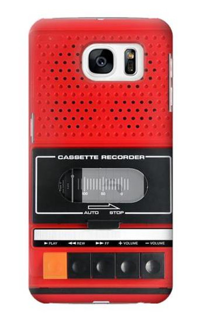 S3204 Red Cassette Recorder Graphic Case Cover Custodia per Samsung Galaxy S7