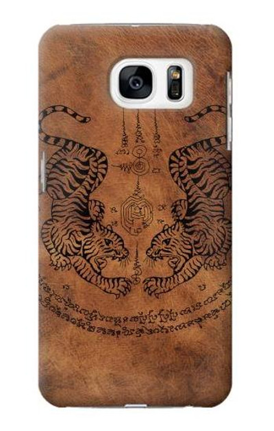 S3209 Sak Yant Twin Tiger Case Cover Custodia per Samsung Galaxy S7