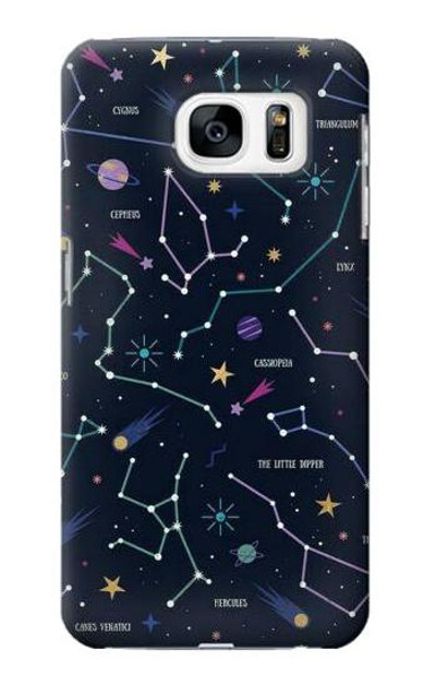 S3220 Star Map Zodiac Constellations Case Cover Custodia per Samsung Galaxy S7