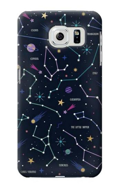 S3220 Star Map Zodiac Constellations Case Cover Custodia per Samsung Galaxy S6