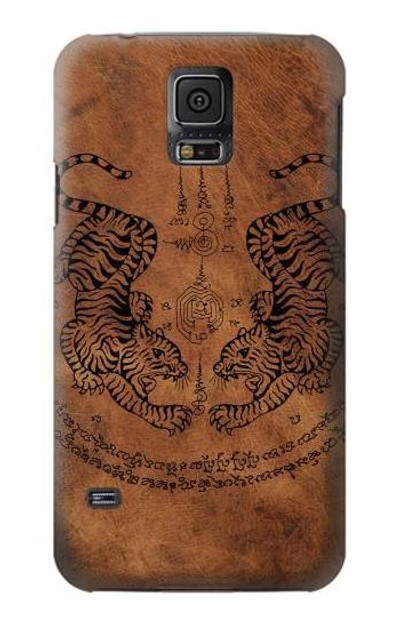 S3209 Sak Yant Twin Tiger Case Cover Custodia per Samsung Galaxy S5