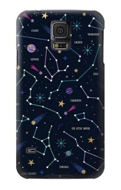 S3220 Star Map Zodiac Constellations Case Cover Custodia per Samsung Galaxy S5