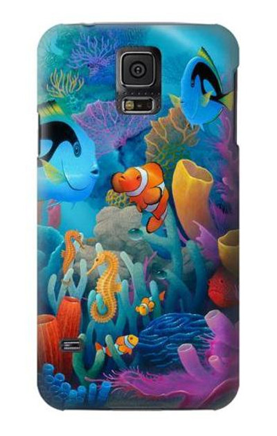 S3227 Underwater World Cartoon Case Cover Custodia per Samsung Galaxy S5