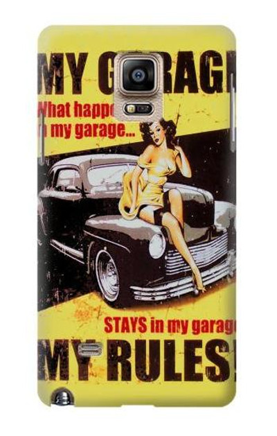 S3198 My Garage Pinup Girl Case Cover Custodia per Samsung Galaxy Note 4