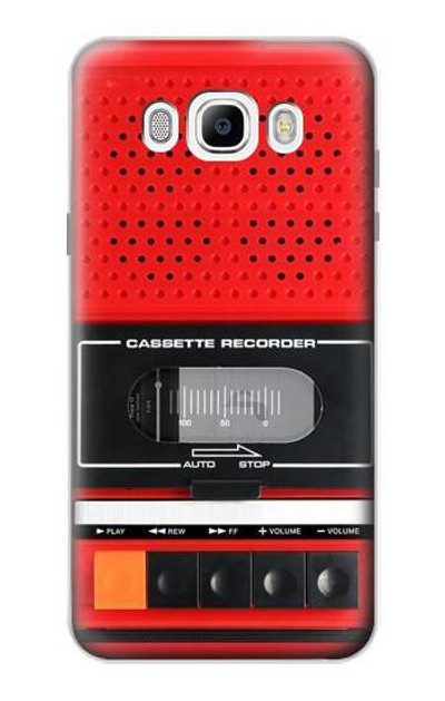 S3204 Red Cassette Recorder Graphic Case Cover Custodia per Samsung Galaxy J7 (2016)