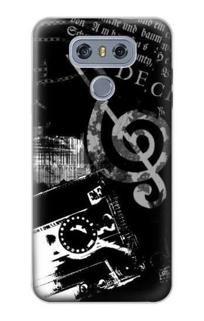 S3197 Music Cassette Note Case Cover Custodia per LG G6