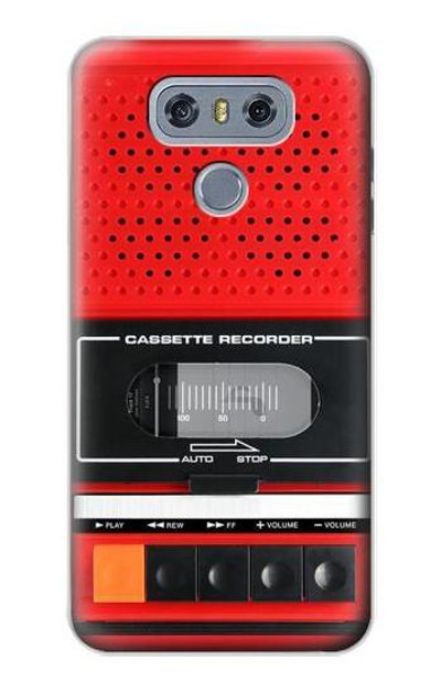 S3204 Red Cassette Recorder Graphic Case Cover Custodia per LG G6