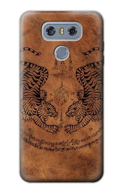 S3209 Sak Yant Twin Tiger Case Cover Custodia per LG G6